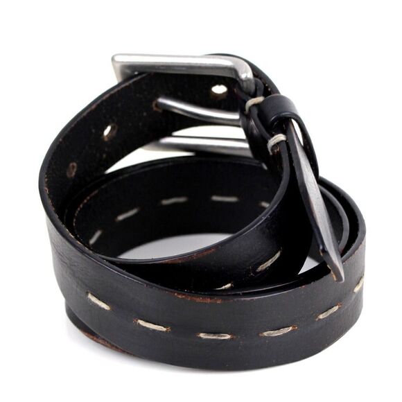 Lucky Brand DARK BROWN GENUINE LEATHER 1.25"Wd DRESS CASUAL WOMEN'S BELT M (T60 - Picture 4 of 11
